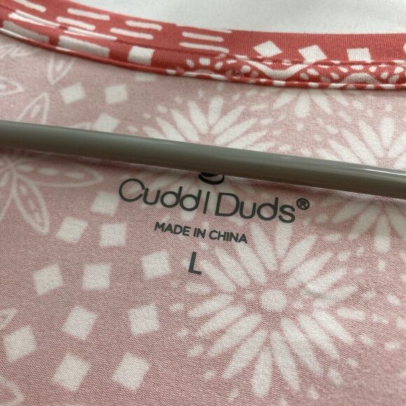 Cuddl Duds Flexwear Women’s Peach Boho Print Maxi Dress Size‎ L Loungewear - Picture 5 of 11